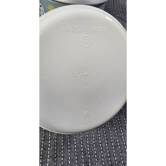 Set of 3 Tupperware Peanuts in the Snow Holiday Canisters Nesting Snoopy 2019 - Picture 4 of 6